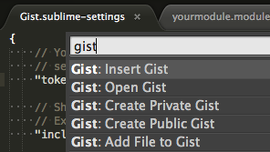Compartir fragmentos de código con Gist y Sublime