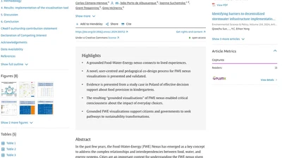 Co-designing grounded visualisations of the Food-Water-Energy nexus to enable urban sustainability transformations featured image
